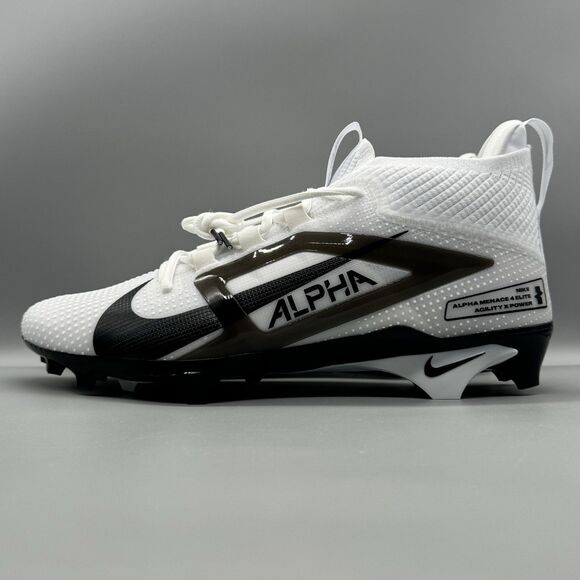 Nike Alpha Menace 4 Elite TB Football Cleats White/Black FZ7701-101 Men SZ 11.5 main image 8